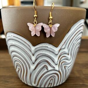 Pink Butterfly Earrings